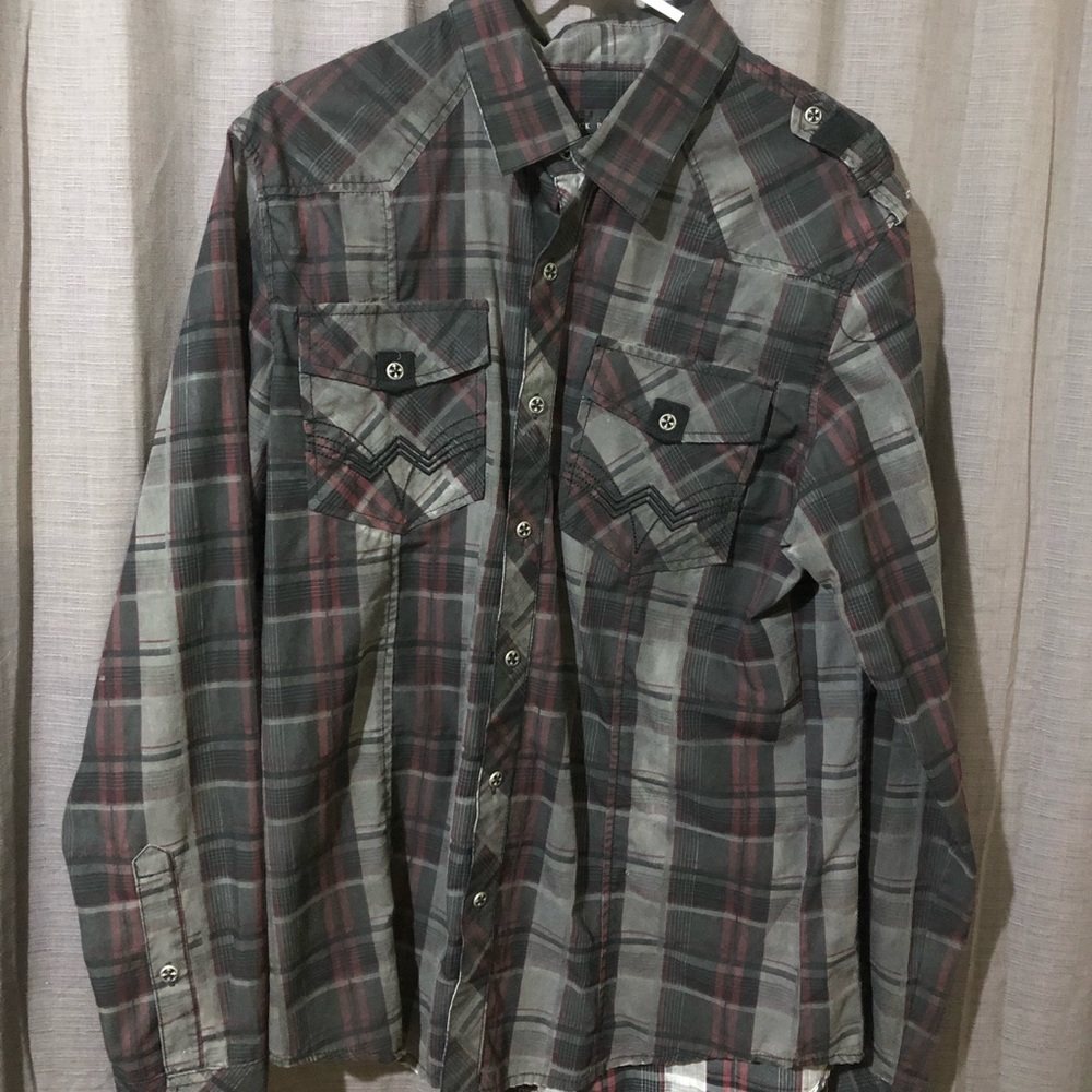 Men’s Affliction long sleeve button up